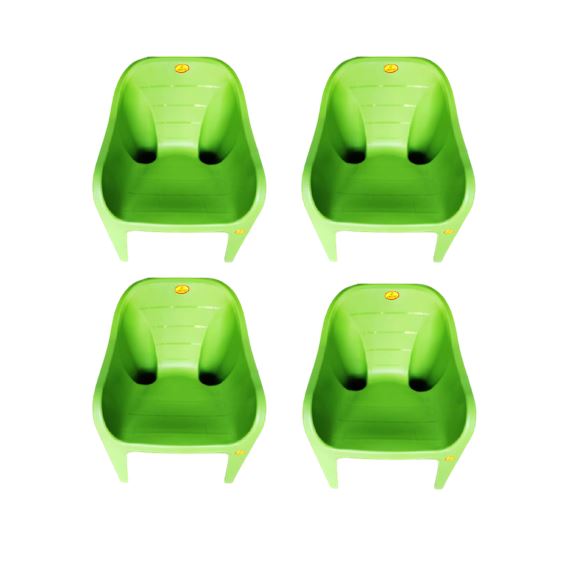 online shopping store Arofer Cute Plastic Chair - Brown Color (Pair 4 Set)